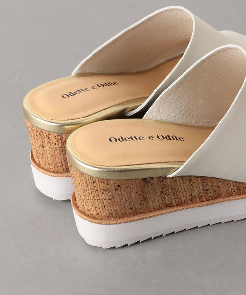 ODETTE E ODILE(オデットエオディール)の「OFC プレーンミュールウェッジ サンダル65(サンダル・レディース・ベージュ/ホワイト/ブラック/シルバー・35/37/36)」の13枚目の写真