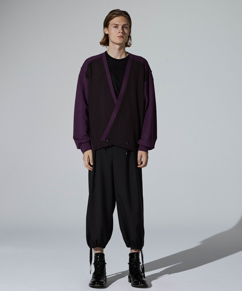 ato(アトウ)の「PEARL KNIT CARDIGAN(カーディガン/ボレロ・メンズ・ブラック/パープル・46/48)」の2枚目の写真