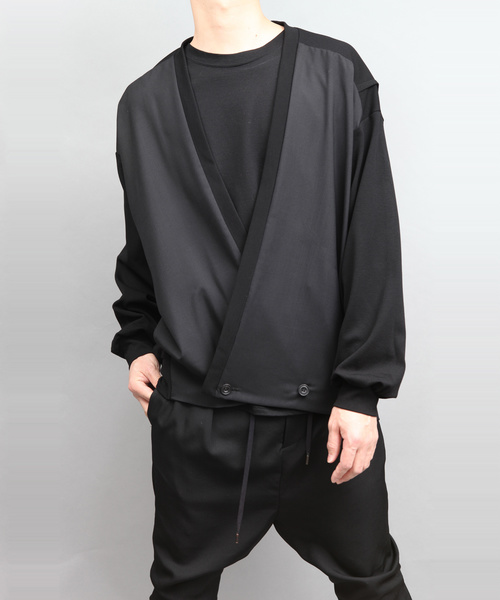 ato(アトウ)の「PEARL KNIT CARDIGAN(カーディガン/ボレロ・メンズ・ブラック/パープル・46/48)」の6枚目の写真