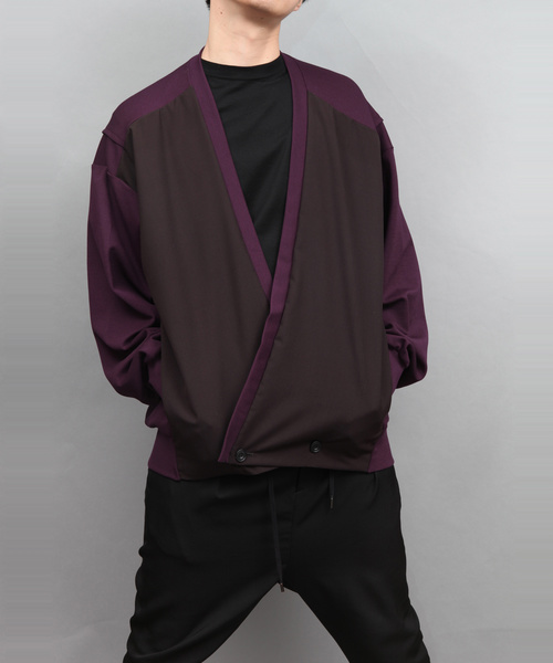ato(アトウ)の「PEARL KNIT CARDIGAN(カーディガン/ボレロ・メンズ・ブラック/パープル・46/48)」の8枚目の写真
