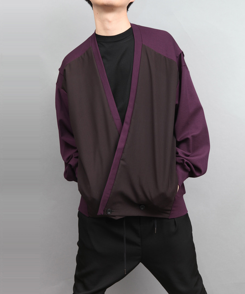 ato(アトウ)の「PEARL KNIT CARDIGAN(カーディガン/ボレロ・メンズ・ブラック/パープル・46/48)」の15枚目の写真
