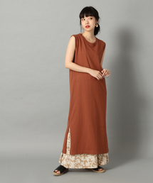 LOWRYS FARM | ＵＳＡコットンワンピースノースリーブ　819829(ワンピース)