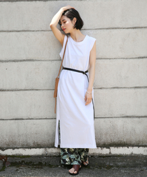 LOWRYS FARM | ＵＳＡコットンワンピースノースリーブ　819829(ワンピース)