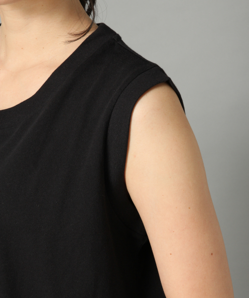 LOWRYS FARM(ローリーズファーム)の「USAコットンワンピースノースリーブ 819829(ワンピース・レディース・ベージュ/チャコールグレー/オフホワイト/ブラウン/ブラック・FREE)」の14枚目の写真