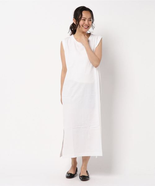 LOWRYS FARM(ローリーズファーム)の「USAコットンワンピースノースリーブ 819829(ワンピース・レディース・ベージュ/チャコールグレー/オフホワイト/ブラウン/ブラック・FREE)」の19枚目の写真