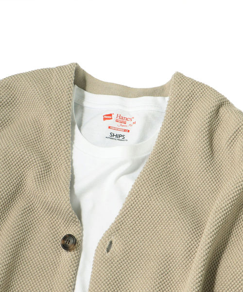 crepuscule（クレプスキュール）の「crepuscule: 【エクスクルーシブ】 Vネック カーディガン（カーディガン/ボレロ・メンズ・ベージュ/カーキ・1/2）」の3枚目の写真