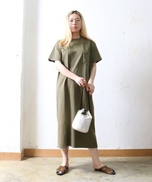 【MADE IN USA】S/S POCKET ONEPIECE LONG / ショートスリーブポケット ワンピース ロング