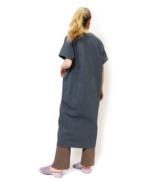 【MADE IN USA】S/S POCKET ONEPIECE LONG / ショートスリーブポケット ワンピース ロング