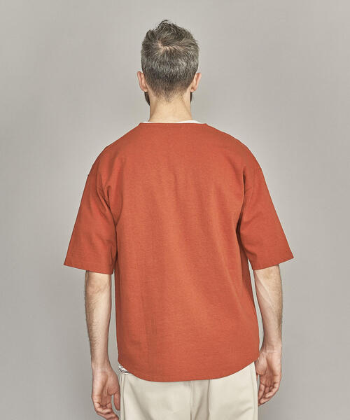 BEAUTY&YOUTH UNITED ARROWS(ビューティーアンドユースユナイテッドアローズ)の「BY ネップ スキッパー Tシャツ -MADE IN JAPAN-(Tシャツ/カットソー・メンズ・ブラック/オレンジ系その他/ホワイト・L/M/S/XL)」の6枚目の写真