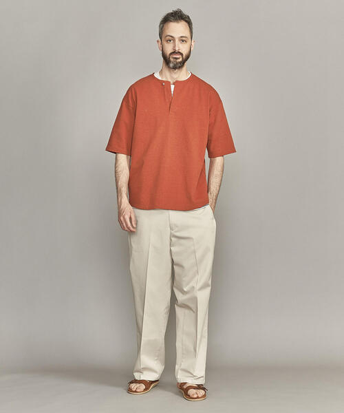 BEAUTY&YOUTH UNITED ARROWS(ビューティーアンドユースユナイテッドアローズ)の「BY ネップ スキッパー Tシャツ -MADE IN JAPAN-(Tシャツ/カットソー・メンズ・ブラック/オレンジ系その他/ホワイト・L/M/S/XL)」の12枚目の写真