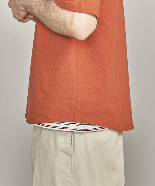 BEAUTY&YOUTH UNITED ARROWS(ビューティーアンドユースユナイテッドアローズ)の「BY ネップ スキッパー Tシャツ -MADE IN JAPAN-(Tシャツ/カットソー・メンズ・ブラック/オレンジ系その他/ホワイト・L/M/S/XL)」の8枚目の写真