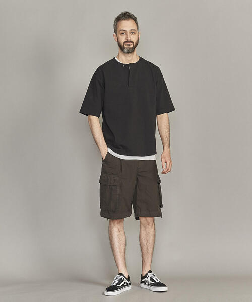 BEAUTY&YOUTH UNITED ARROWS(ビューティーアンドユースユナイテッドアローズ)の「BY ネップ スキッパー Tシャツ -MADE IN JAPAN-(Tシャツ/カットソー・メンズ・ブラック/オレンジ系その他/ホワイト・L/M/S/XL)」の5枚目の写真