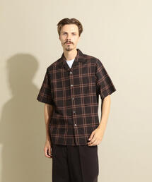 Steven Alan | ＜Steven Alan＞ POPLIN NARD CHECK OPEN COLLAR SHIRT/シャツ(シャツ/ブラウス)