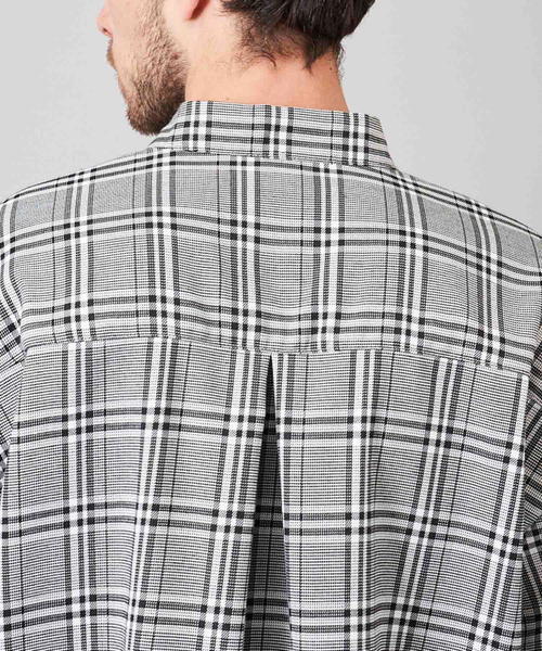 Luv maison（ラブメゾン）の「グレンチェックスタンドジップ 半袖シャツ（シャツ/ブラウス・メンズ・グレー・L/M）」の13枚目の写真