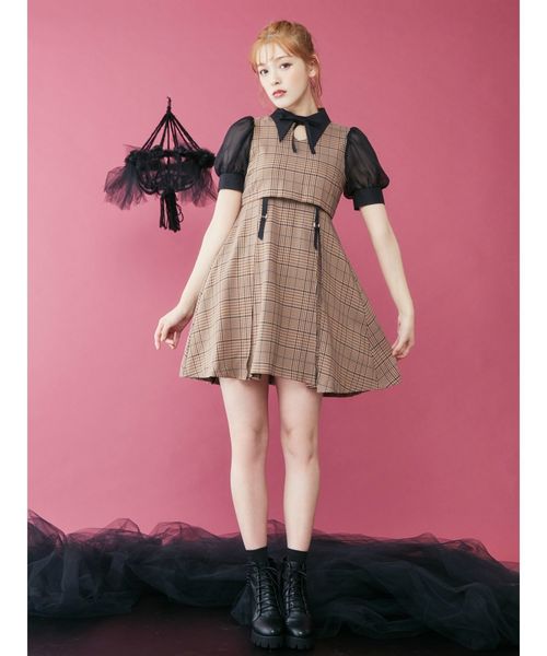 ワンピースシースルースリーブデコルテワンピース ワンピース Eatme イートミー のファッション