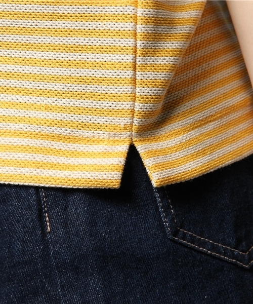 ROSE BUD（ローズバッド）の「LCTT-141120 C/N RUFFLE/S P/O（Tシャツ/カットソー・レディース・ホワイト/ネイビー/ホワイト×イエロー/ホワイト×ブルー/ブルー/レッド/ホワイト×ブラック・ONE SIZE）」の13枚目の写真