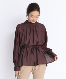 DouDou | ハイネックボリュームBL(シャツ/ブラウス)