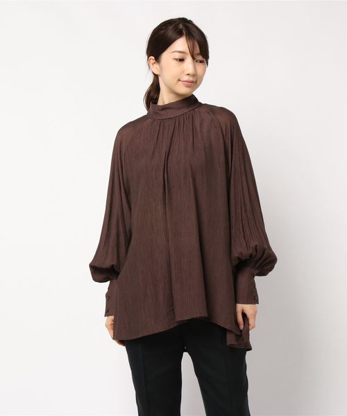 DouDou（ドゥドゥ）の「ハイネックボリュームBL（シャツ/ブラウス・レディース・ベージュ/ブラウン・FREE）」の20枚目の写真