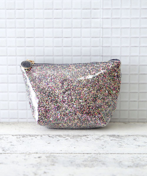 Afternoon Tea アフタヌーンティー の グリッターpvc舟形ミニポーチ ポーチ Wear
