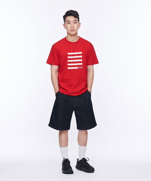 COP（シーオーピー）の「紀念品JNP(JNP by plain-me) ボーダー柄Tシャツ（Tシャツ/カットソー・メンズ・ホワイト/ブラック/レッド・MEDIUM/LARGE/X-LARGE）」の10枚目の写真