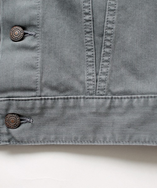 Denime(ドゥニーム)の「PIQUE 3RD TYPE(ブルゾン・メンズ・オフホワイト/ダークグレー・SMALL/MEDIUM/LARGE/X-LARGE)」の5枚目の写真