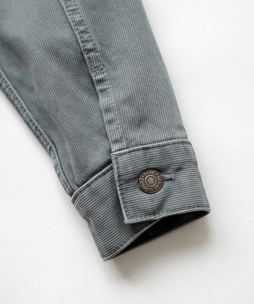 Denime(ドゥニーム)の「PIQUE 3RD TYPE(ブルゾン・メンズ・オフホワイト/ダークグレー・SMALL/MEDIUM/LARGE/X-LARGE)」の8枚目の写真