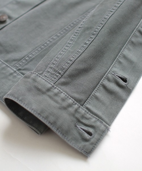 Denime(ドゥニーム)の「PIQUE 3RD TYPE(ブルゾン・メンズ・オフホワイト/ダークグレー・SMALL/MEDIUM/LARGE/X-LARGE)」の12枚目の写真