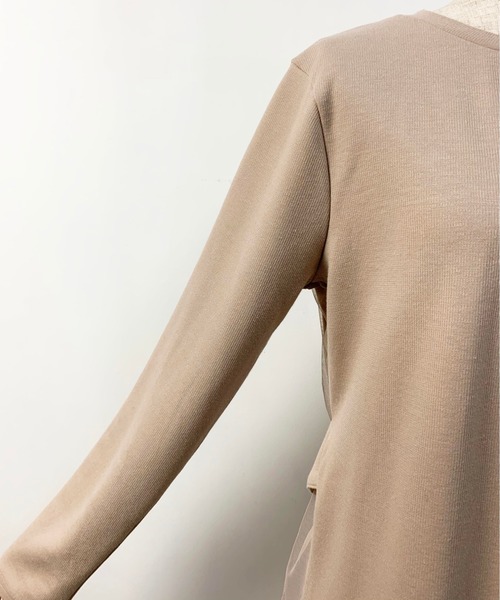 PICCIN(ピッチン)の「カットソーxチュールワンピース(ワンピース・レディース・ブラック/ベージュ/カーキ・MEDIUM/LARGE)」の12枚目の写真