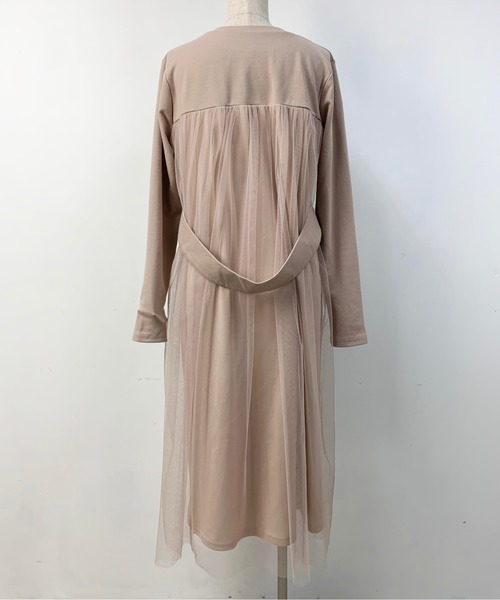 PICCIN(ピッチン)の「カットソーxチュールワンピース(ワンピース・レディース・ブラック/ベージュ/カーキ・MEDIUM/LARGE)」の10枚目の写真