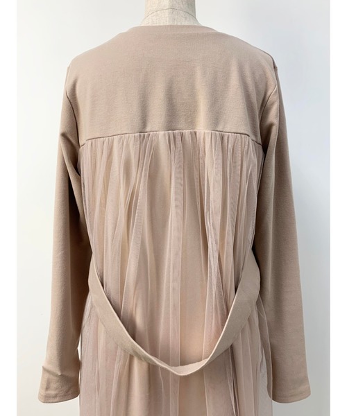 PICCIN(ピッチン)の「カットソーxチュールワンピース(ワンピース・レディース・ブラック/ベージュ/カーキ・MEDIUM/LARGE)」の13枚目の写真