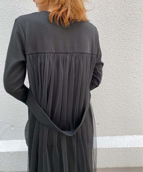 PICCIN(ピッチン)の「カットソーxチュールワンピース(ワンピース・レディース・ブラック/ベージュ/カーキ・MEDIUM/LARGE)」の21枚目の写真