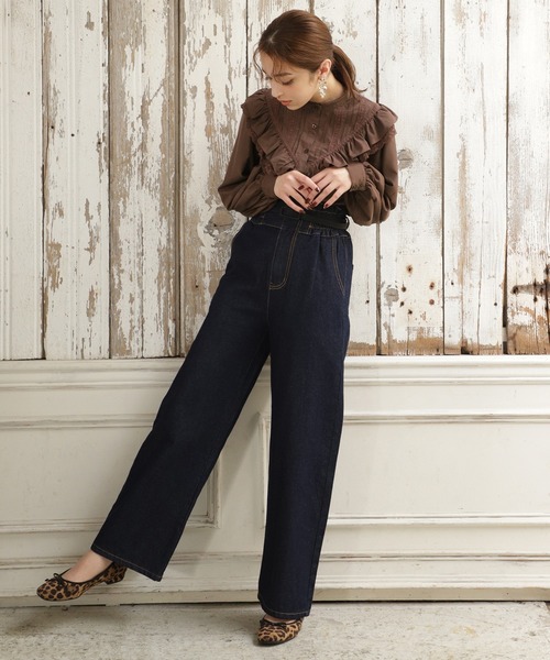 one after another NICE CLAUP(ワンアフターアナザーナイスクラップ)の「プチハイネックフリルブラウス(シャツ/ブラウス・レディース・アイボリー/ブラウン/モカ・FREE)」の17枚目の写真