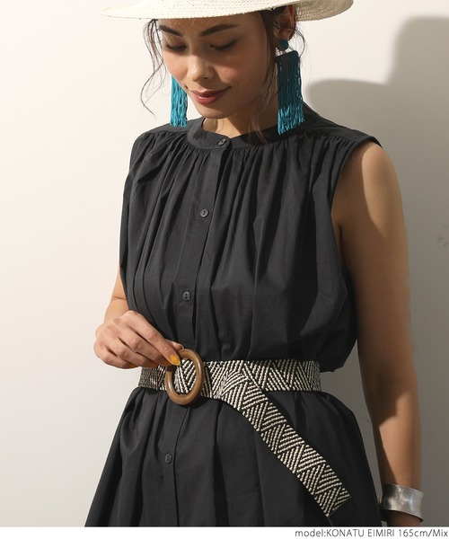 coca（coca）（コカ）の「ミックス柄ベルト（ベルト・レディース・ホワイト×ブラック・ONE SIZE）」の6枚目の写真