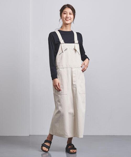 DANTON（ダントン）の「＜DANTON（ダントン）＞オーバーオールスカート†（ジャンパースカート・レディース・ナチュラル/ブラック・FREE）」の10枚目の写真