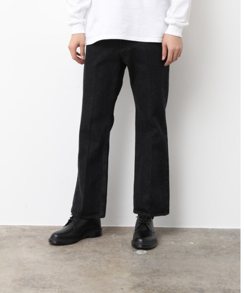 JUNRED（ジュンレッド）の「【WEB別注アイテム】デニムフレアパンツ（デニムパンツ・メンズ・ブラック/ネイビー・S/M/L）」の7枚目の写真