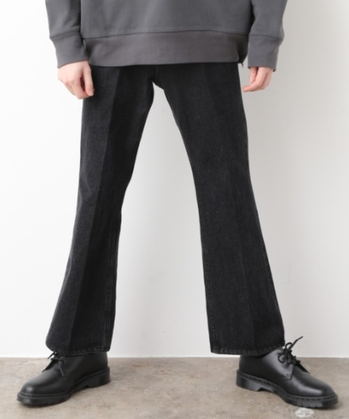 JUNRED（ジュンレッド）の「【WEB別注アイテム】デニムフレアパンツ（デニムパンツ・メンズ・ブラック/ネイビー・S/M/L）」の9枚目の写真