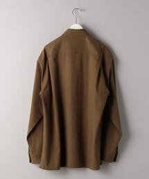 4 オーラリー ソフトウール ジップアップシャツ キャメル 4 オーラリー ソフトウール ジップアップシャツ キャメル 19AW