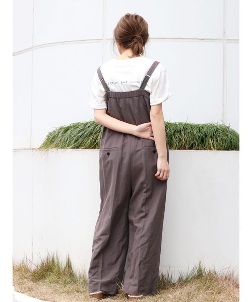 Ungrid（アングリッド）の「ルーズサロペット（サロペット/オーバーオール・レディース・チャコールグレー/アイボリー・FREE）」の12枚目の写真