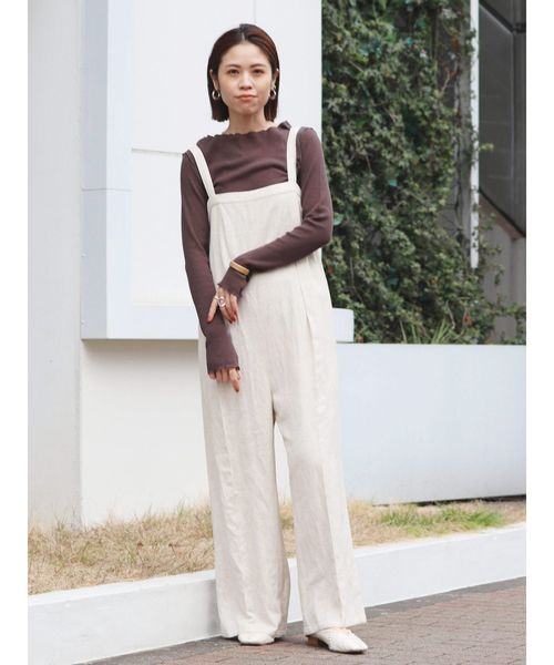 Ungrid（アングリッド）の「ルーズサロペット（サロペット/オーバーオール・レディース・チャコールグレー/アイボリー・FREE）」の6枚目の写真