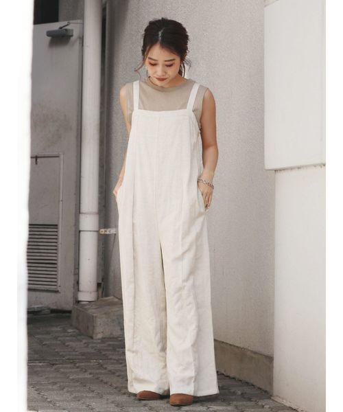 Ungrid（アングリッド）の「ルーズサロペット（サロペット/オーバーオール・レディース・チャコールグレー/アイボリー・FREE）」の8枚目の写真