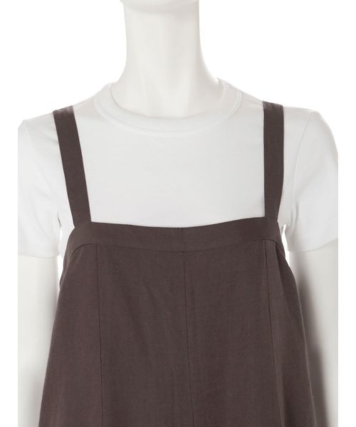 Ungrid（アングリッド）の「ルーズサロペット（サロペット/オーバーオール・レディース・チャコールグレー/アイボリー・FREE）」の5枚目の写真