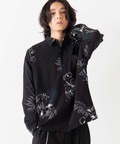 WEGO（ウィゴー）の「WEGO/ダークフラワーポプリンシャツ（シャツ/ブラウス・メンズ・その他1/その他2・MEDIUM/LARGE）」の2枚目の写真