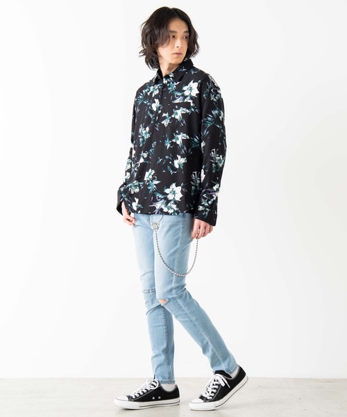 WEGO（ウィゴー）の「WEGO/ダークフラワーポプリンシャツ（シャツ/ブラウス・メンズ・その他1/その他2・MEDIUM/LARGE）」の17枚目の写真