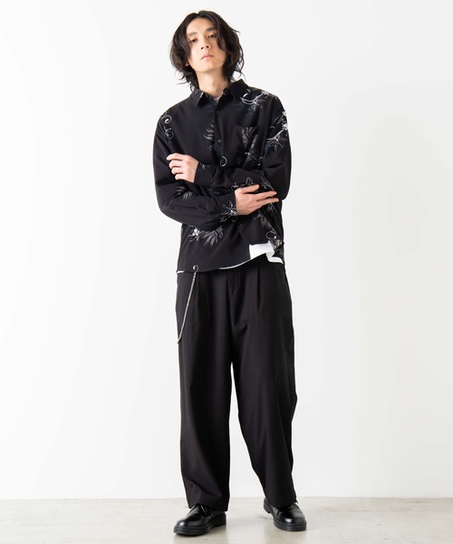 WEGO（ウィゴー）の「WEGO/ダークフラワーポプリンシャツ（シャツ/ブラウス・メンズ・その他1/その他2・MEDIUM/LARGE）」の9枚目の写真