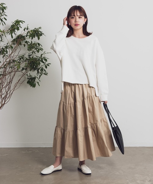 Aunt Marie's（アントマリーズ）の「AUNT MARIE’S　ティアードロングスカート（スカート・レディース・ブラック/ベージュ/グリーン・FREE）」の12枚目の写真