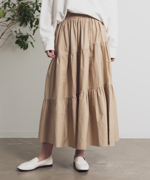 Aunt Marie's（アントマリーズ）の「AUNT MARIE’S　ティアードロングスカート（スカート・レディース・ブラック/ベージュ/グリーン・FREE）」の17枚目の写真