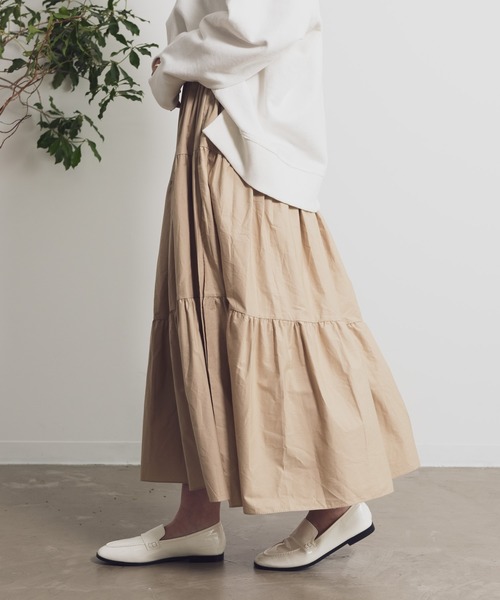 Aunt Marie's（アントマリーズ）の「AUNT MARIE’S　ティアードロングスカート（スカート・レディース・ブラック/ベージュ/グリーン・FREE）」の18枚目の写真