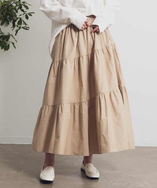 Aunt Marie's（アントマリーズ）の「AUNT MARIE’S　ティアードロングスカート（スカート・レディース・ブラック/ベージュ/グリーン・FREE）」の21枚目の写真