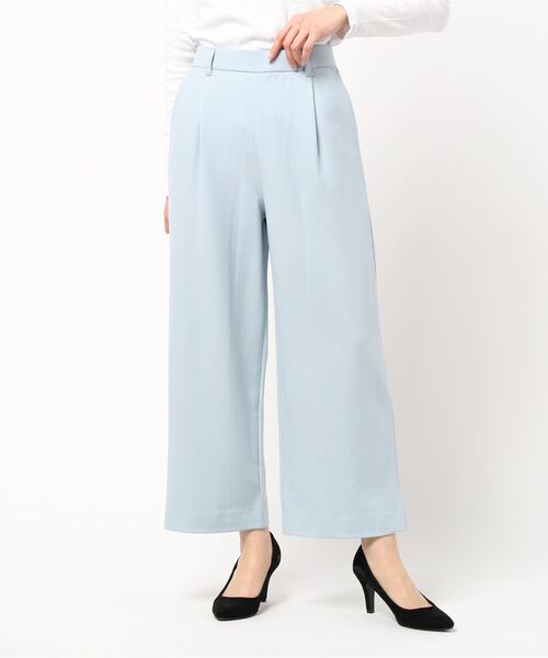 ROPE' PICNIC(ロペピクニック)の「ストレッチワイドパンツ(その他パンツ・レディース・ネイビー/オフホワイト/サックスブルー/ベージュ系その他・40/38/36)」の1枚目の写真