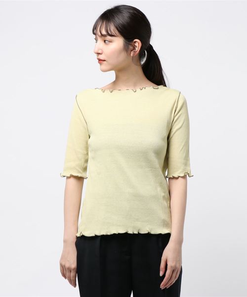 LOWRYS FARM（ローリーズファーム）の「メロータイト５Ｓ　881222（Tシャツ/カットソー・レディース・グリーン/アイボリー/ブラック/イエロー・FREE）」の10枚目の写真